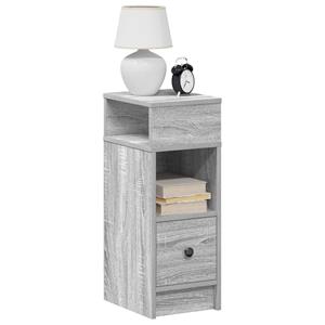 vidaXL Nachtkastjes 2 st met lade 25x31x66 cm grijs sonoma eiken