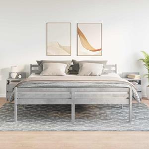 vidaXL Nachtkastjes 2 st met 2 lades 40x33x60 cm betongrijs