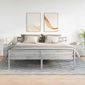 vidaXL Nachtkastjes 2 st met 2 lades 40x36x50 cm betongrijs