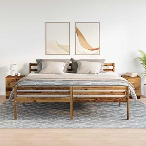 vidaXL Nachtkastjes 2 st met 2 lades 40x36x50 cm oud houtkleurig