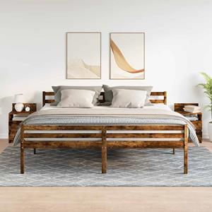vidaXL Nachtkastjes 2 st met 2 lades 40x33x60 cm gerookt eikenkleurig