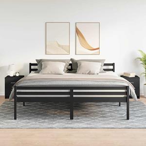 vidaXL Nachtkastjes 2 st met 2 lades 40x36x50 cm zwart