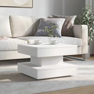 vidaXL Salontafel 360 graden draaibaar 50x50x34,5 cm wit