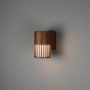 KonstSmide Design wandlamp Pistoia roestbruin met wit glas 7357-972