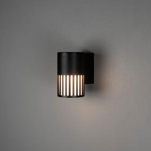 KonstSmide Design wandlamp Pistoia zwart met wit glas 7357-752