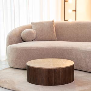 Salontafel Ribble - Espresso - Travertin