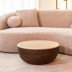 Salontafel Bowl - Espresso - Travertin