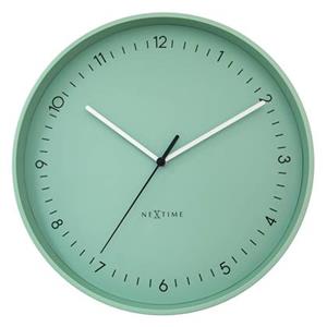 NeXtime  Wandklok 40cm - Stil - Mintgroen - Metaal -  'Berlin