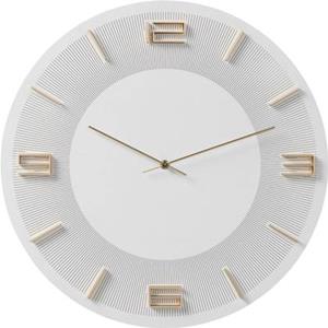 Kare Design Wandklok Leonardo White Gold