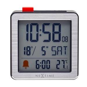 NeXtime  Digitale Tafelwekker 6x6,4x2,1 cm - RCC - temperatuur -