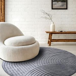 ELLE DECORATION Design-vloerkleed Cosy Panglao, ook als rond tapijt verkrijgbaar uni laagpolig, hoog-laag structuur, modern, scandi, boho, woonkamer