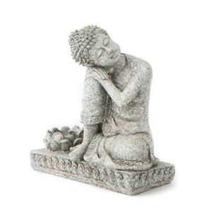 Fine Asianliving Boeddha met kaarshouder Grijs 17.5cm