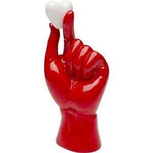 Kare Design Woonaccessoires hand wit hart rood