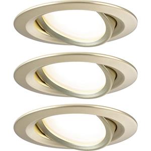 Paulmann 92404 Nova Coin LED-inbouwlamp Set van 3 stuks LED 6 W Goud (mat)