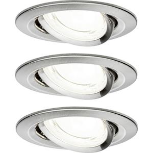 Paulmann 92456 Nova Coin LED-inbouwlamp Set van 3 stuks LED 2.8 W IJzer (geborsteld)