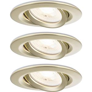 Paulmann 92408 Nova Coin LED-inbouwlamp Set van 3 stuks LED GU10 6 W Goud (mat)