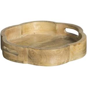 Leen Bakker Dienblad Scallop - naturel - Ø28 cm
