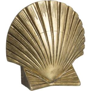 Leen Bakker Boekensteun Schelp - goudkleurig - 16x16x5 cm