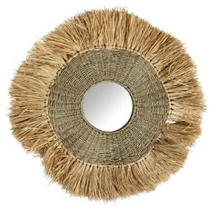 Leen Bakker Spiegel Wave - naturel - Ø80 cm