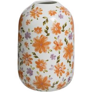 Leen Bakker Vaas Aop Bloem - multikleur - keramiek - 25xØ16 cm