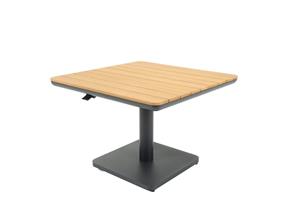 Relax In Hoogte Verstelbare Salontafel Parma Up & Down Teak 90 x 90 cm