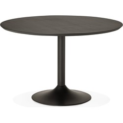Alterego Eettafel Chef Met Zwarte Essenhouten Afwerking - rond Ø 120 Cm