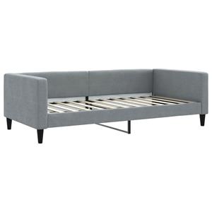 VidaXL Slaapbank met matras 100x200 cm stof lichtgrijs