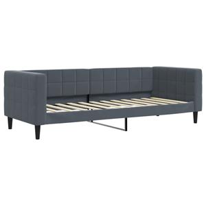 VidaXL Slaapbank met matras 80x200 cm fluweel donkergrijs