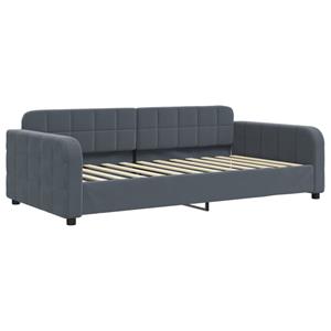 VidaXL Slaapbank met matras 100x200 cm fluweel donkergroen