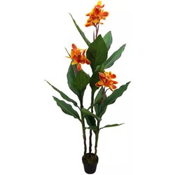 Buitengewoon de boet Canna Lily 3-Bloem 160 cm kunstplant - 