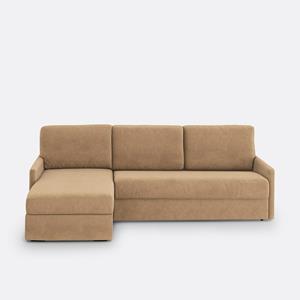 LA REDOUTE INTERIEURS Hoekbank-bed in fluweel, Bultex Marta