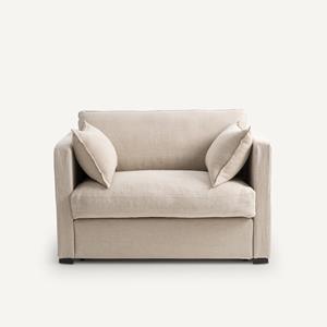 AM.PM Omvormbare bank, 2-zit, stonewashed dik linnen, Neo Kinkajou