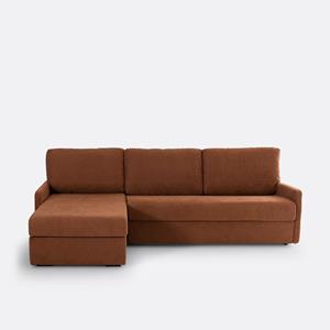 LA REDOUTE INTERIEURS Hoekbank-bed, getextureerde stof, Bultex Marta