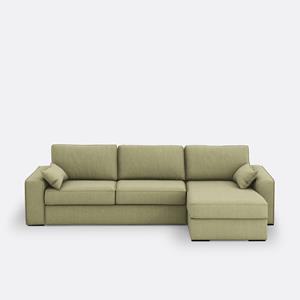 LA REDOUTE INTERIEURS Hoekbank-bed, katoen/linnen, mousse Cécilia