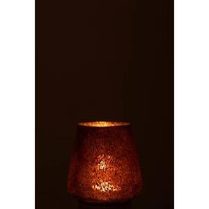 J-Line windlicht Conisch - glas - bruin