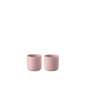 J-Line bloempot Gen - keramiek - roze - XXS - 2 stuks - Ø 7 cm