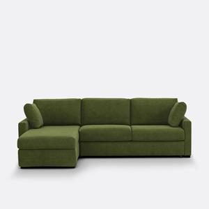 LA REDOUTE INTERIEURS Hoekbank-bed fluweel, latex, Timor