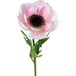 Louis maes Anemoonsteel l45 cm roze kunstbloem zijde nepbloem - 
