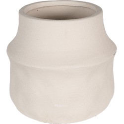 Clayre & Eef Bloempot Ø 15x13 cm Beige Keramiek Bloempot binnen
