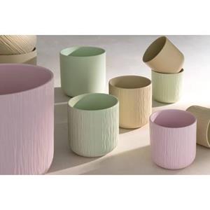 J-Line bloempot Gen - keramiek - roze - XS - 2 stuks - Ø 11 c