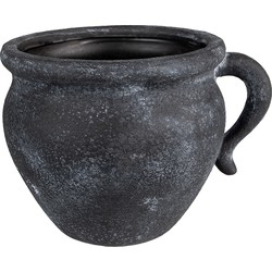 Clayre & Eef Bloempot 20x16x14 cm Grijs Keramiek Bloempot binnen