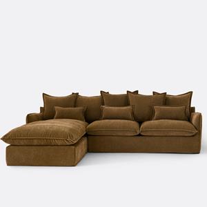 LA REDOUTE INTERIEURS Hoekbank links, mêlee polyester, Odna