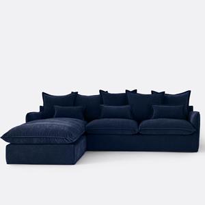 LA REDOUTE INTERIEURS Hoekbank links, mêlee polyester, Odna