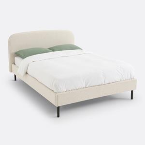 LA REDOUTE INTERIEURS Bed, gestoffeerd in bouclette stof, met lattenbodem, Conto