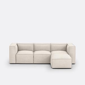 LA REDOUTE INTERIEURS Modulaire zetel, 3-zit en 1 poef, ribfluweel Seven