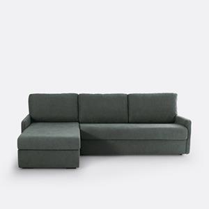 LA REDOUTE INTERIEURS Hoekbank-bed, getextureerde stof, latex Marta