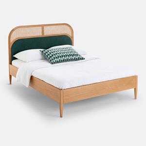 LA REDOUTE INTERIEURS Bed in rotan en fluweel met beddenbodem Buisseau
