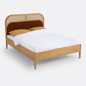LA REDOUTE INTERIEURS Bed in rotan en fluweel met beddenbodem Buisseau