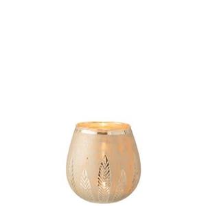 J-Line Theelichthouder | Glas | Zilver | 18.5x18.5x (h)18.5 Cm
