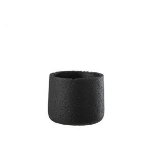 J-Line Bloempot Potine Cement Zwart Small